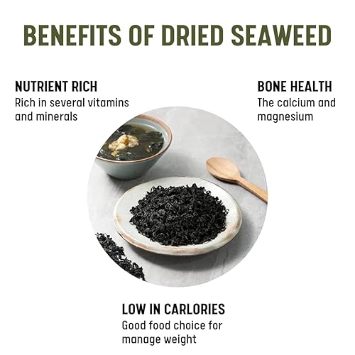 Miniatura 6 de Korean Premium Baby Wakame Seaweeds Flake 2 oz y Dashi Kombu Mezcla de 3.52 onzas - Sopa de miso de cocina 100% natural, ensalada, vegetales