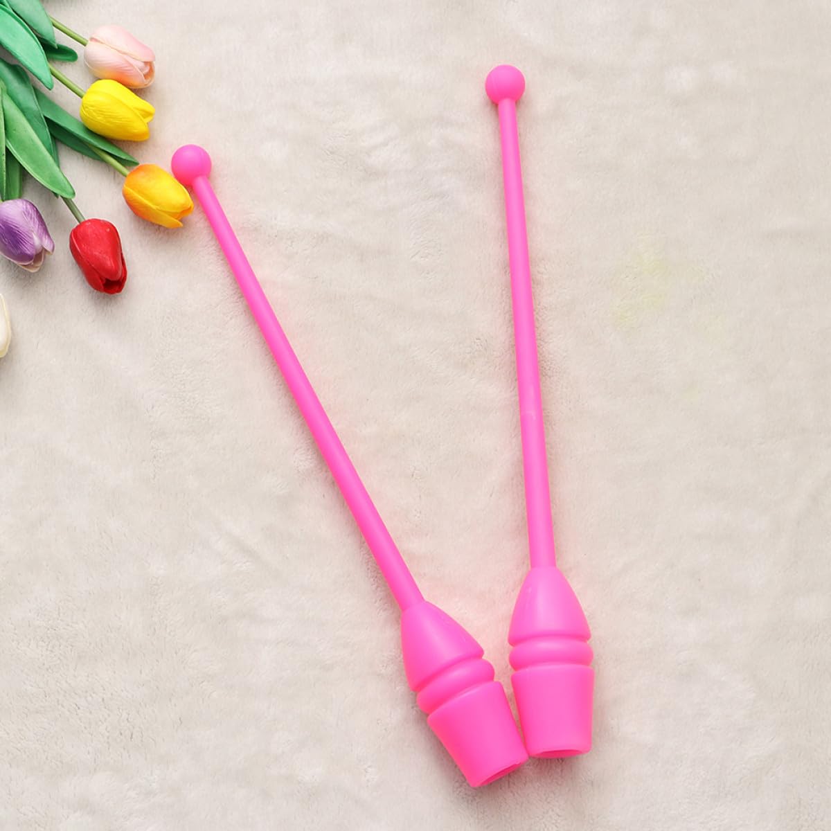 Generico Clavette Ginnastica Ritmica Bambina Rosa in Plastico per Ginnastica Artistica e Fitness Accessorio e Bambine