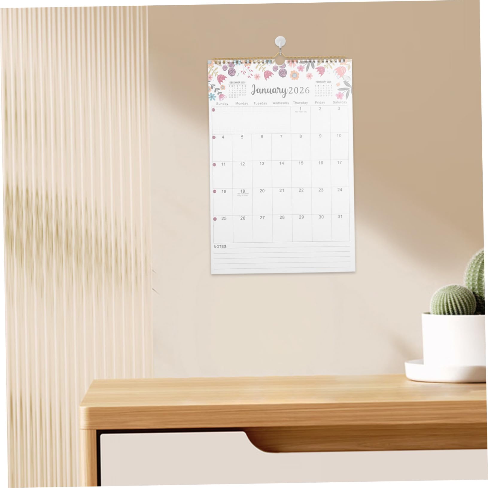 2026 Kalender, 2-teiliger Tischkalender, Monatskalender, Spiralbindung, akademischer Jahresplaner mit Drahtbindung, Klappdesign für Büro, Zuhause, Schule, glattes Papier für einfac