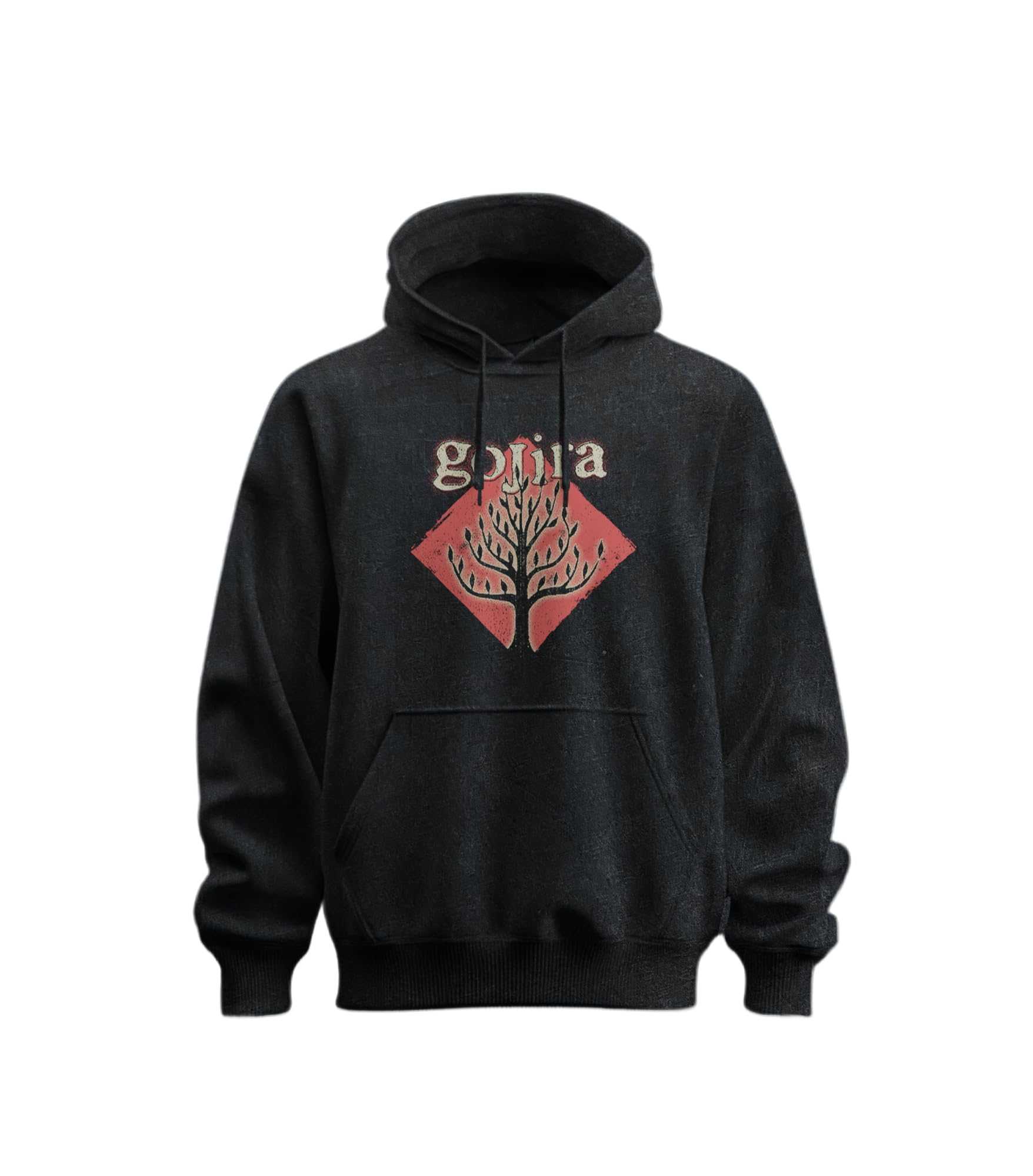 Stone K - Sweat-Shirt à Capuche Homme Gojira - Licence Officielle - Impression Haute définition & Éco-Conçu - Tailles S-XXL, Couleur Noir et Pigment Dye (Effet délavé)