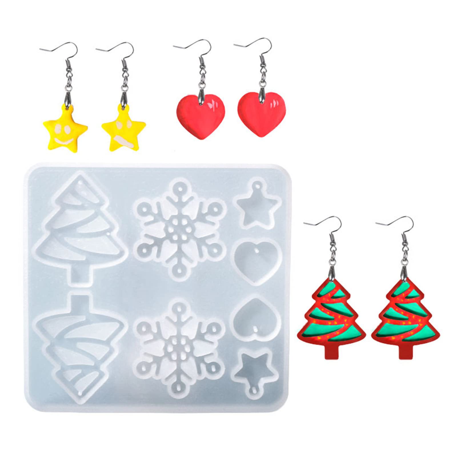 Moule Silicone Calendrier De L'Avent Couronne Noël - Étoile Mobile, Résine Et Bougie