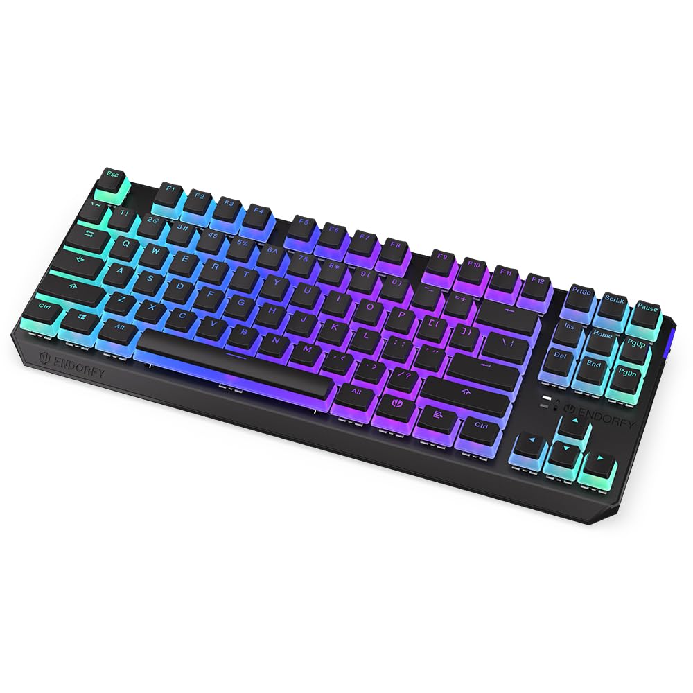 ENDORFY Thock TKL Wireless Red Pudding, tastiera meccanica TKL wireless, QWERTY, switch Kailh Box Red, retroilluminazione RGB, keycaps in PBT Pudding, EY5A119