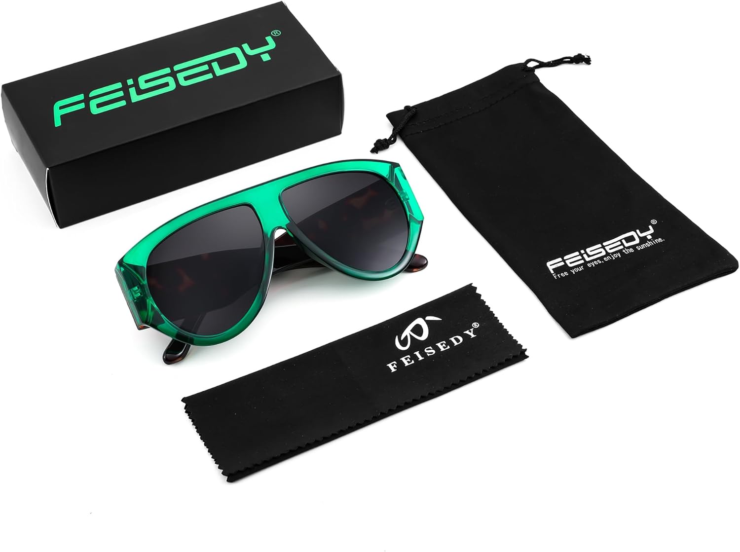 FEISEDY Retro Oversized Sunglasses for Women Men 70s Classic Trendy Vintage Sun Glasses B0291 - Image 6