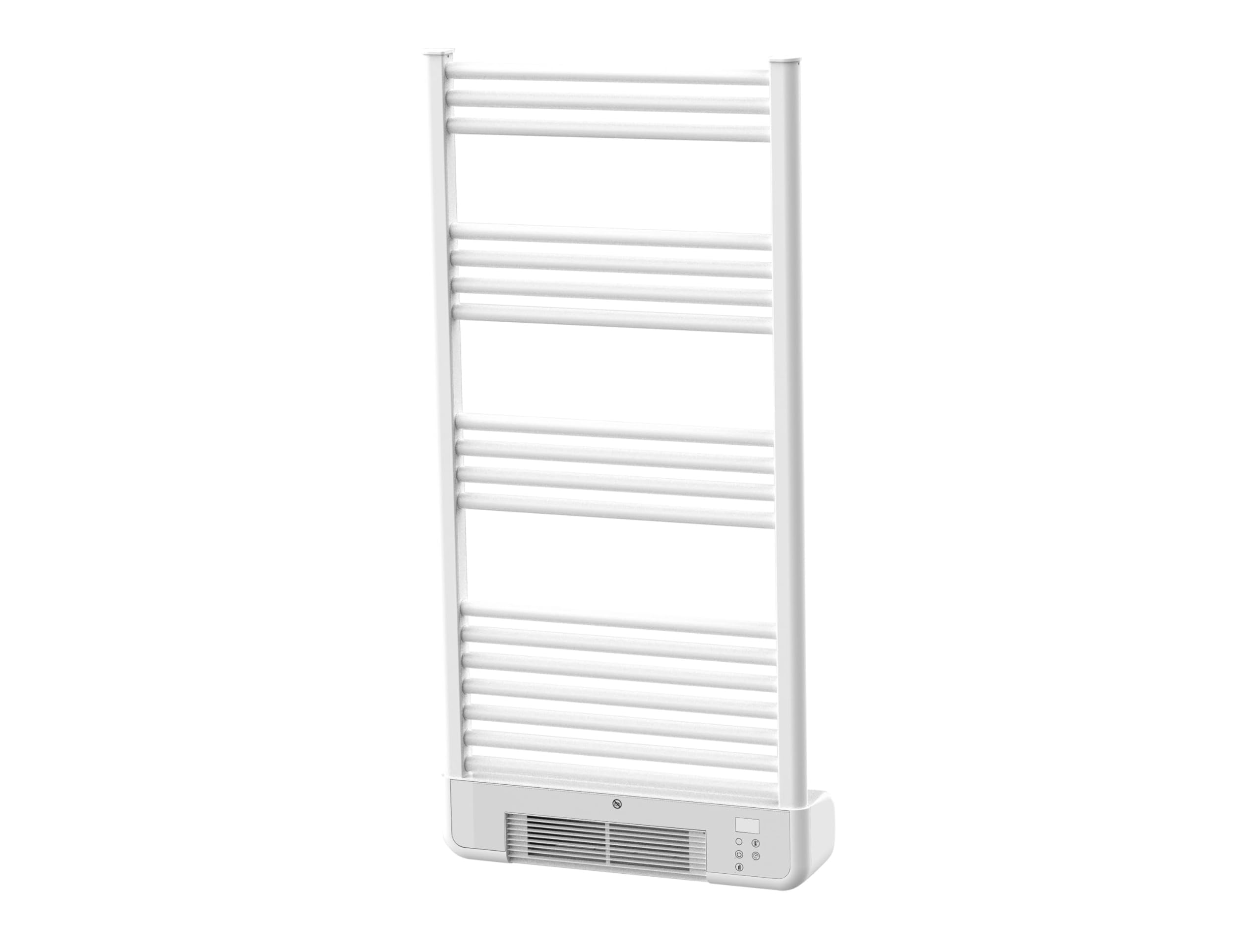 PUR LINE | Radiador NTW-11B Turbo Radiador Toallero Eléctrico Blanco con Calefactor Integrado – Toallero eléctrico con Control WiFi, Display LED táctil, termostato programable y protección IP24