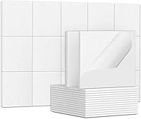 Vista 8 de TroyStudio 20 Paneles Acústicos, 12 x 12 x 0.32 Pulgadas Baldosas de Revestimiento de Pared de Fieltro de Poliéster Panel Absorbente de Sonido
