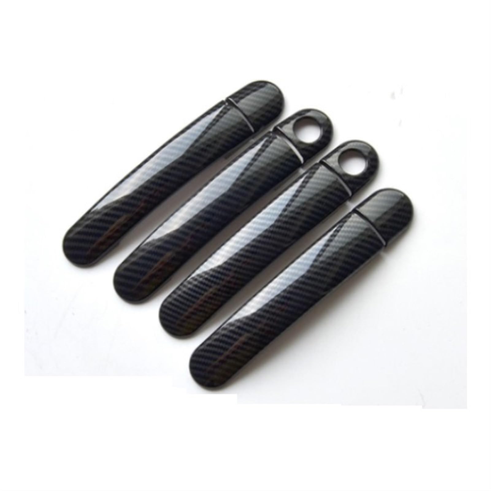 Qunfd 4Handle 2 Keyhole Carbon Fiber Door Handle Cover Fit For Octavia Tour Tradition Drive Mk1 1U 1996~2004 2003 Car Accessories(4Handle 2 Keyhole)