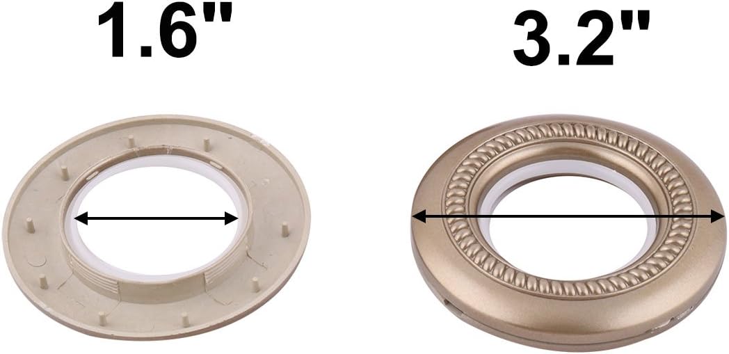 Plastic Home Bedroom Circle Window Curtain Rod Hanging Eyelet Ring 40pcs Bronze Tone (id: c11 24a 27b eda f9a