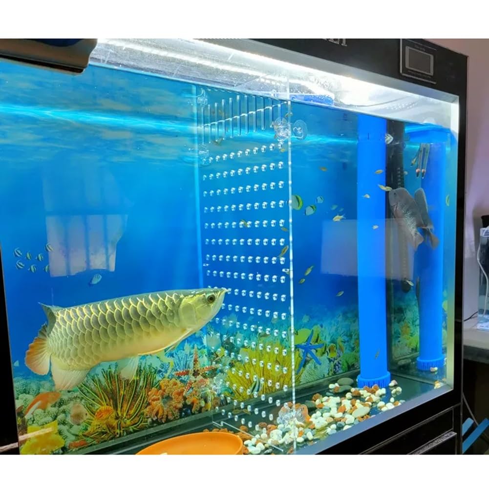 Rygcrud Kit De Separador Acrílico para Acuarios, Panel De 5 mm De Grosor con Ventosas, Separador para Peceras para Peces Agresivos, para Dividir El Espacio(44x70cm)