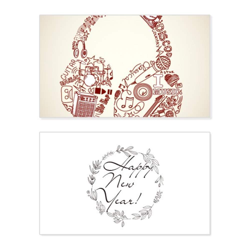 Auriculares de diadema New Year con ilustración de texto para año nuevo y uso diario 5