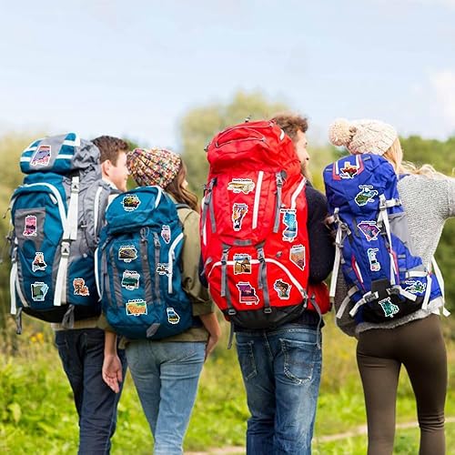 Miniatura 7 de 2 calcomanías de viaje de 18 x 12 pulgadas para caravana de Estados Unidos y mapa visitado, accesorio de remolque de viaje para remolques de viaje,