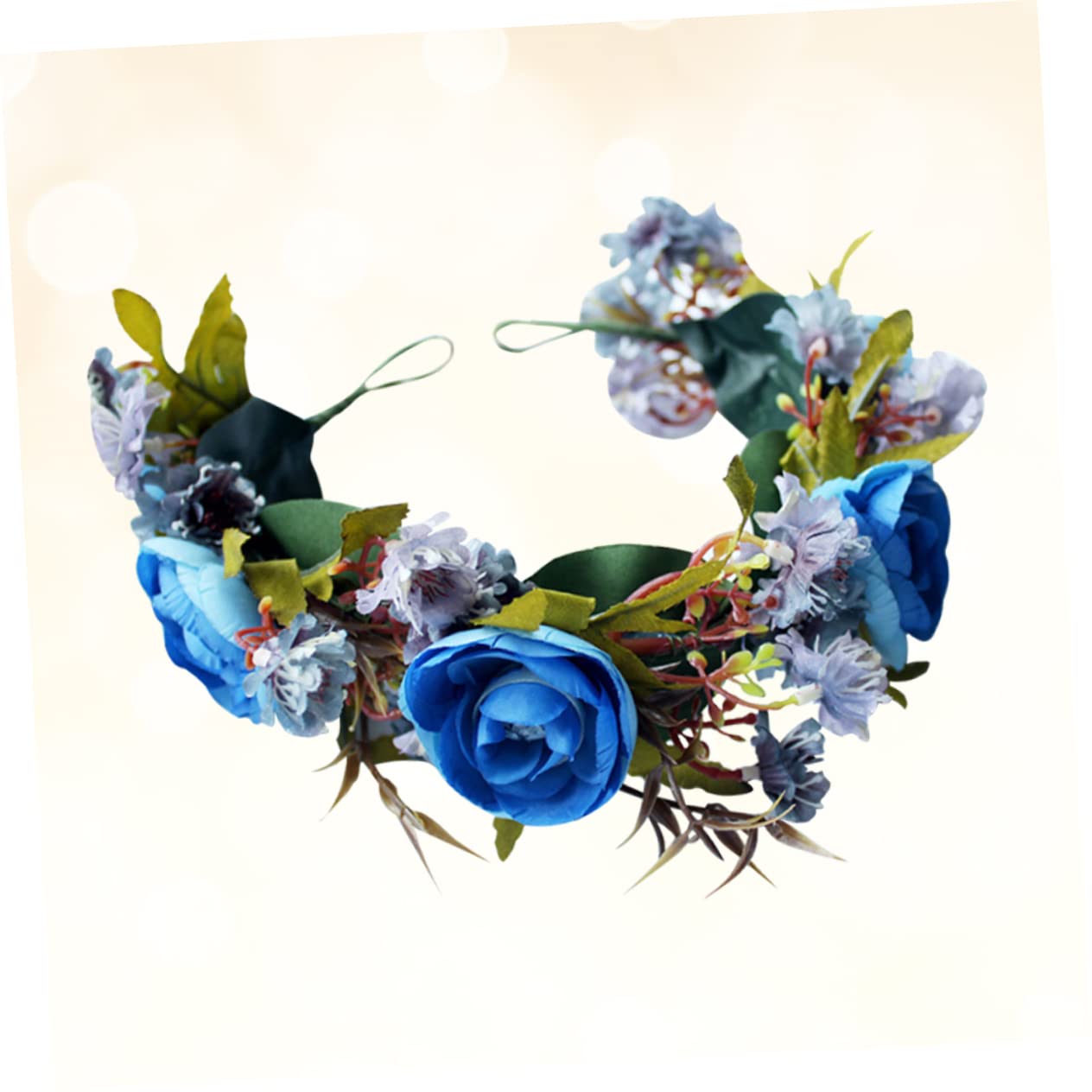 Ipetboom 3piezas Diadema Floral De Rosa Ramas Para Bodas Fiestas y Festivales Accesorio De Cabeza Para Mujeres y Niñas