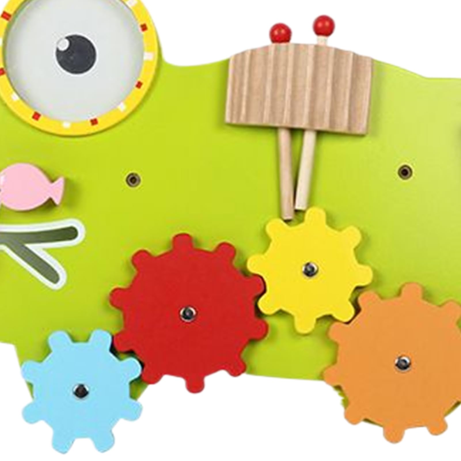 Wall Activity Board - Early Learning Toy | Wooden Dolphin and Crocodile Style Activity Center for Kids Girls Boys, Interactive Educational Wall Panel for Fun and Skill Development