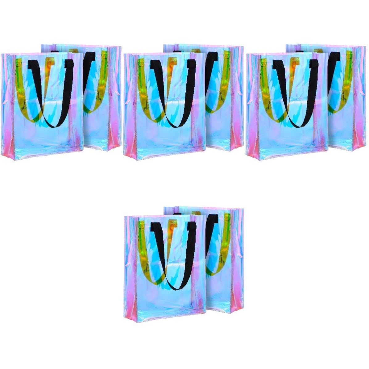 Didiseaon 8 Piezas Bolsa de Playa Holográfica Transparente de Pvc,