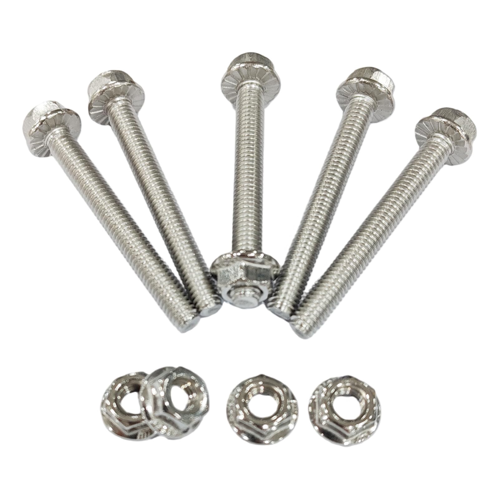 Fgdtree Silver 19M7834 14M7397 Screw And Nut Stainless Steel For Multiple Model Tractors And Lawns Equipment Screw And Nut Set