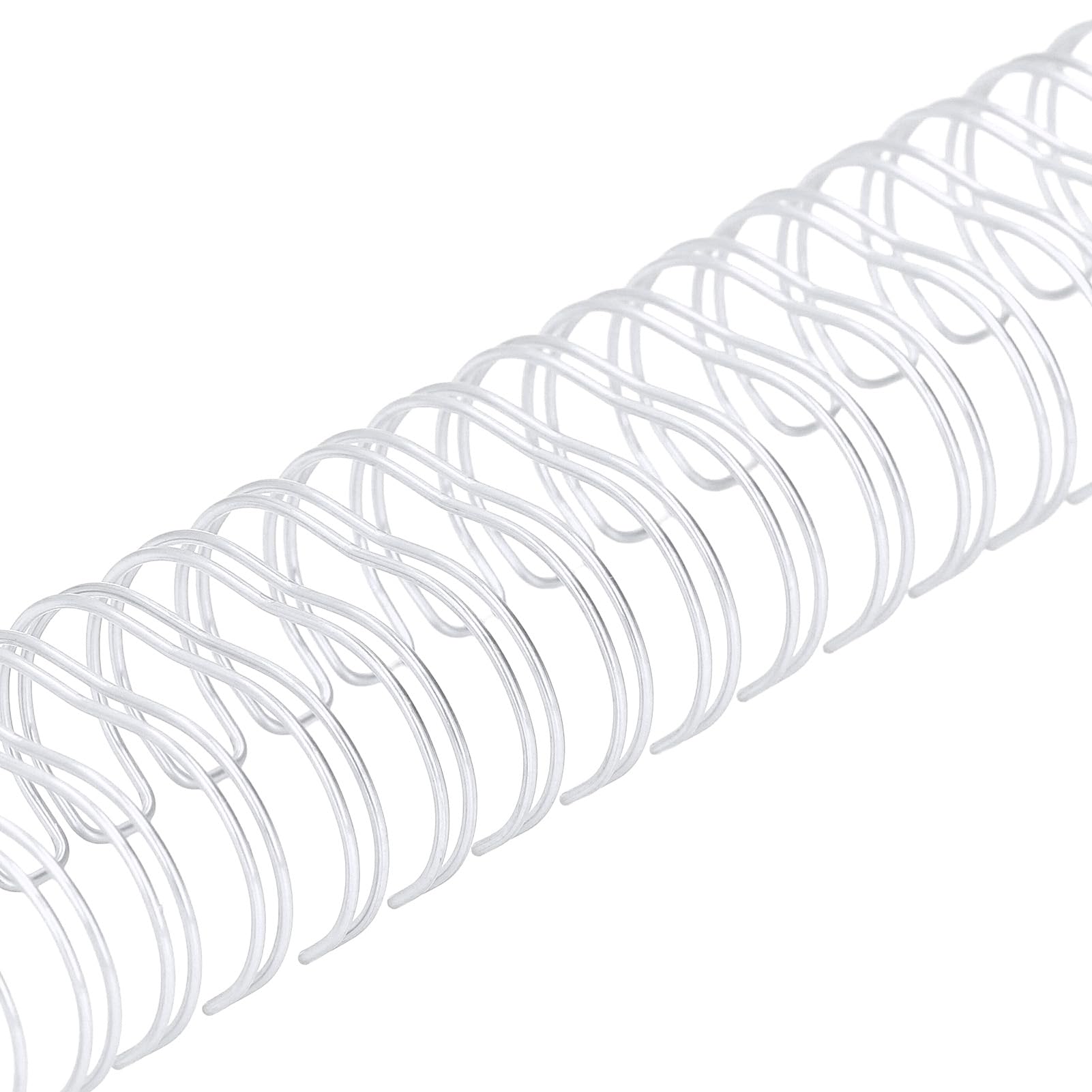 Doppelschlaufen-Drahtbinderücken für A4-Papierformat – 19 mm 3/4 Zoll Durchmesser mit 180 Blatt Kapazität – 3:1 Teilung, 34 Schlaufen, Metallspulen mit Nylonbeschichtung – Gold – (Silber)
