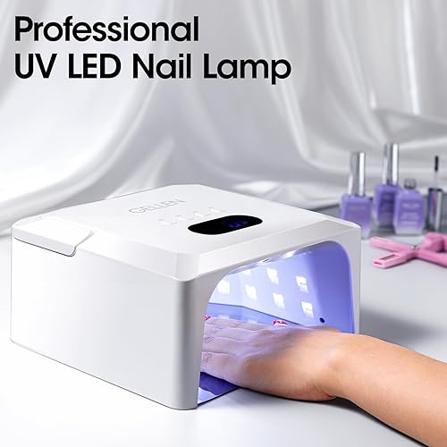 Miniatura 7 de Gellen Lámpara de uñas LED UV, luz UV para uñas de gel, 4 ajustes de temporizador, 48 W, secadora de uñas portátil profesional, esmalte de uñas de