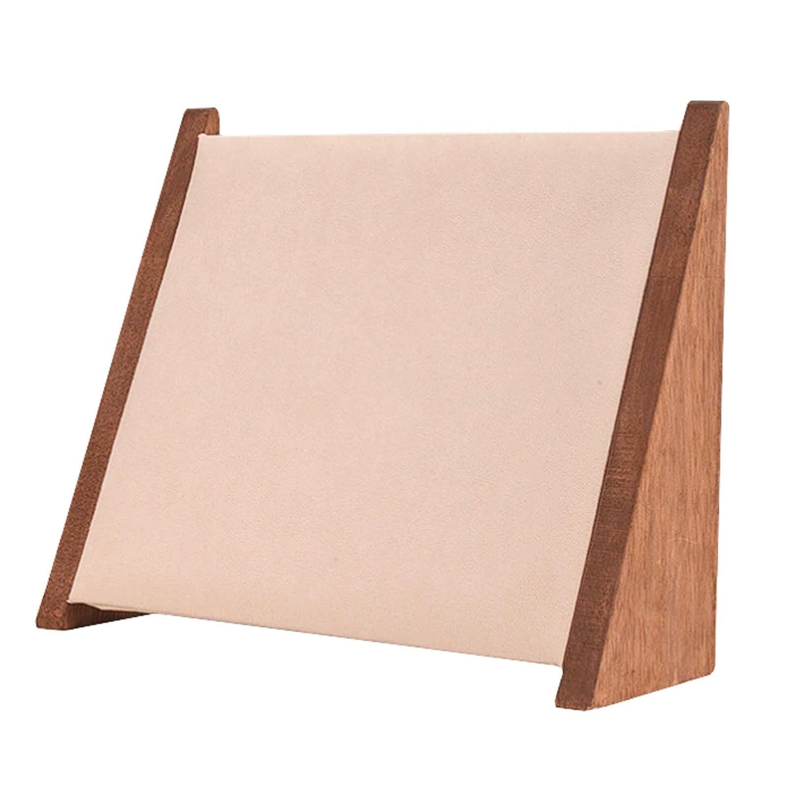 WxuuLTGJR Triangle Jewelry Display Stand Suede Jewelry Easel Stand Velvet Necklace Organizer Tree Storage Tower Rack Strings Showcase Holder(Beige)