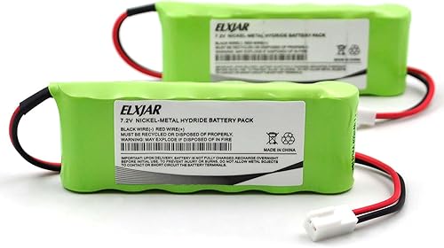 Miniatura 1 de Paquete de 2 baterías de repuesto Ni-MH de 7.2V 400mAh para Rath Microtech Elevator Smartphone RP7300110 RP7000110 Custom-118 OSA229 con conector