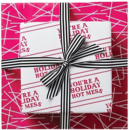 "You're A Holiday Hot Mess" Funny Gift Wrapping Paper