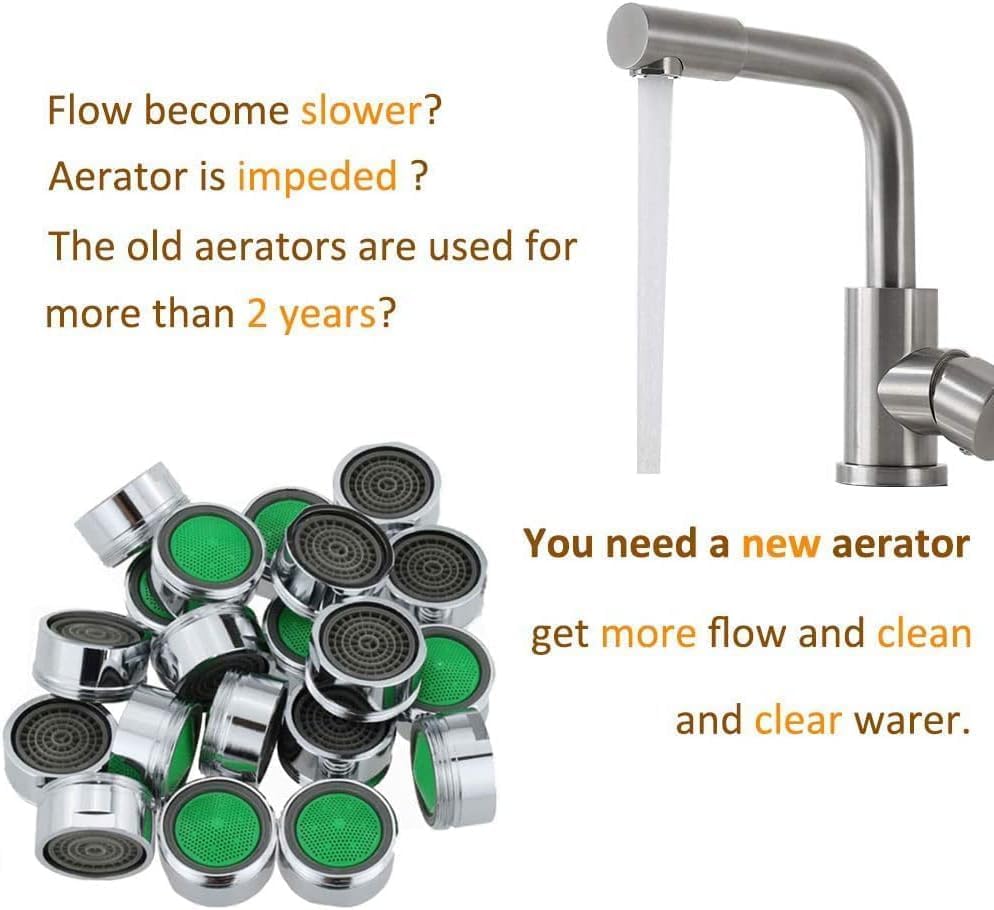 Image of TECHTEST Energy Saving Male Brass Shell Tap Aerator (PACK OF 1) 22 mm, Kitchen Water Saving Tap Filter Nozzle, Foam Tap Flow Control Cap,WATER AERATOR