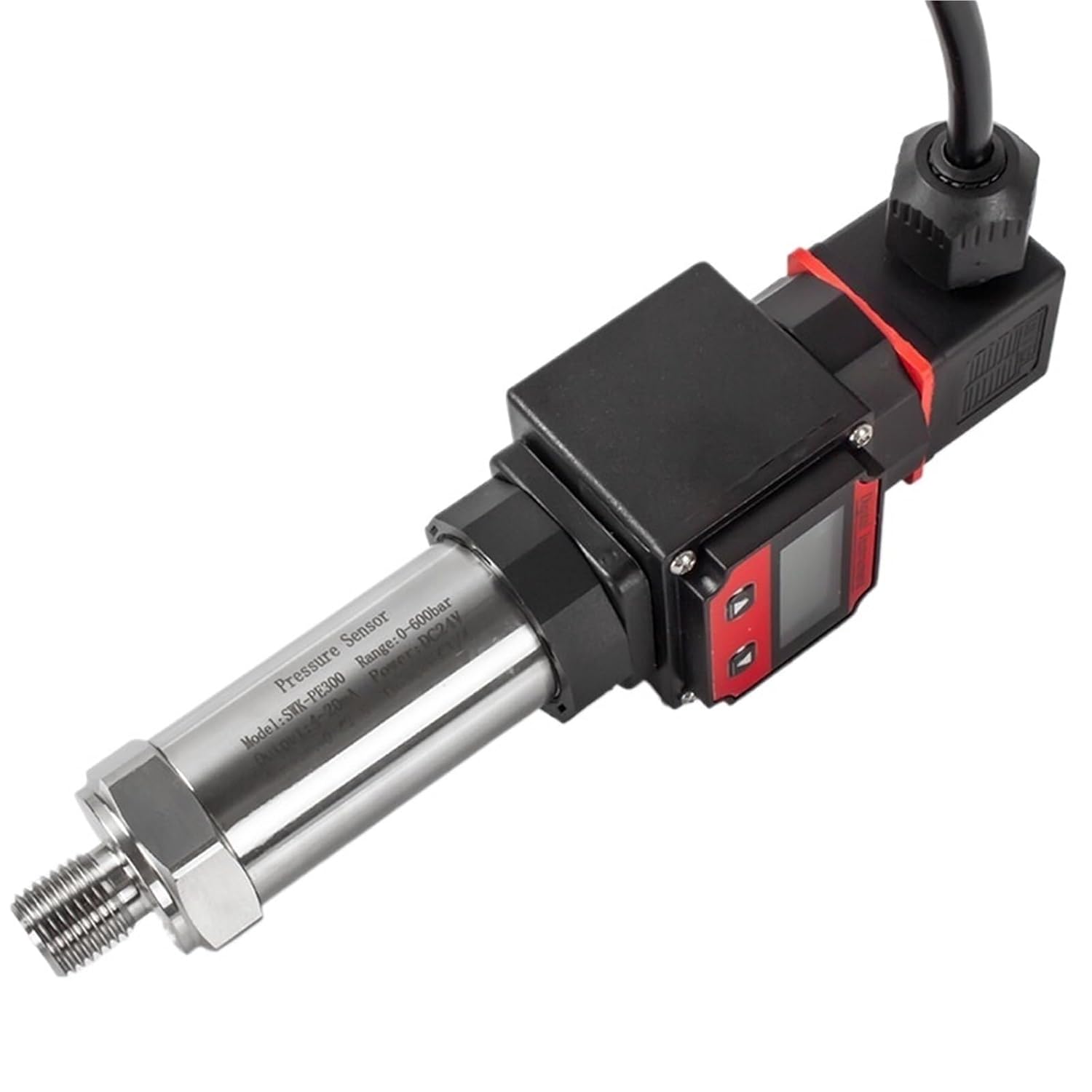 NPT1/4 0-1000bar Smart Display Pressure Sensor 10bar 50bar 100bar Range 4-20mA Digital Pressure Transmitter(4-20mA NPT1-2,0-200bar)