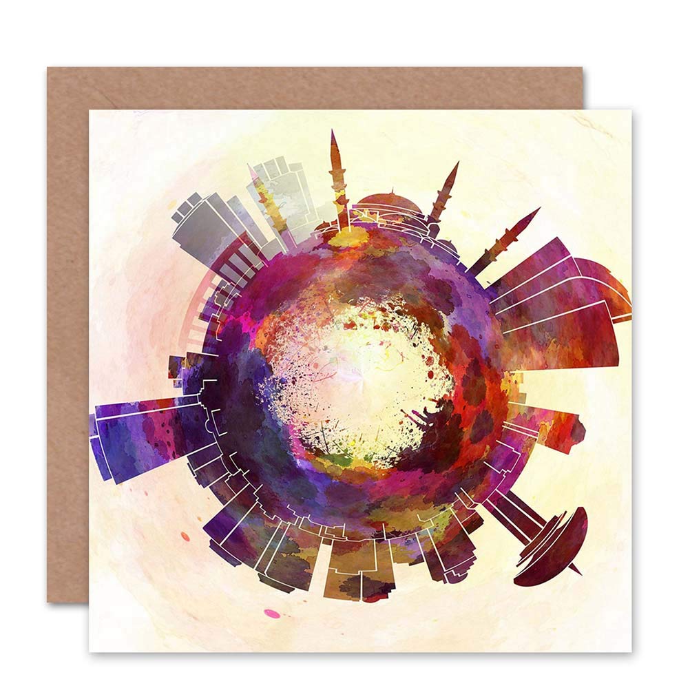 Wee Blue Coo CARD GREETING LITTLE WORLD CITY SKYLINE ANKARA TURKEY GIFT