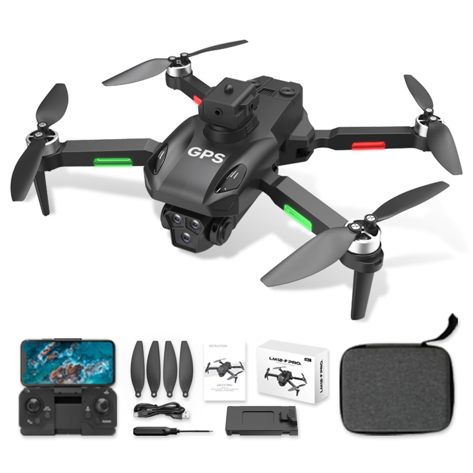 A Alpha Drohne mit Kamera, Profi FPV Drohne für Einsteiger mit Kamera Quadrocopter Indoor & Outdoor Geschenke für Anfänger