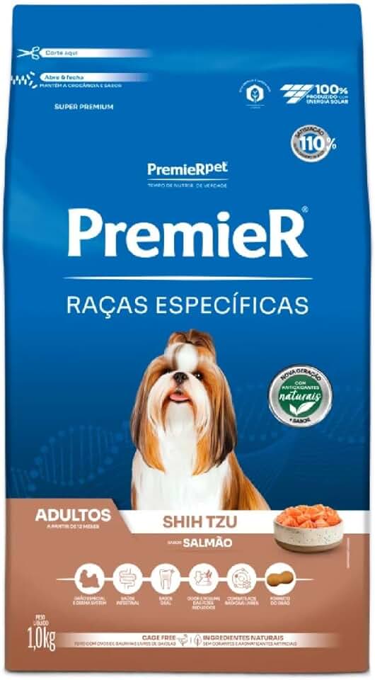 PremieR Pet Ração Seca para Cães de Raças Específicas Shih Tzu Adulto Sabor Salmão 2,5kg