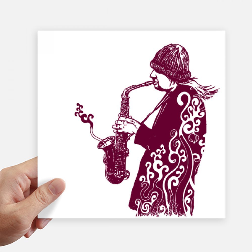 Adhesivos de 20cm para tapar arañazos en maletas y decorar paredes con motivos de jazz