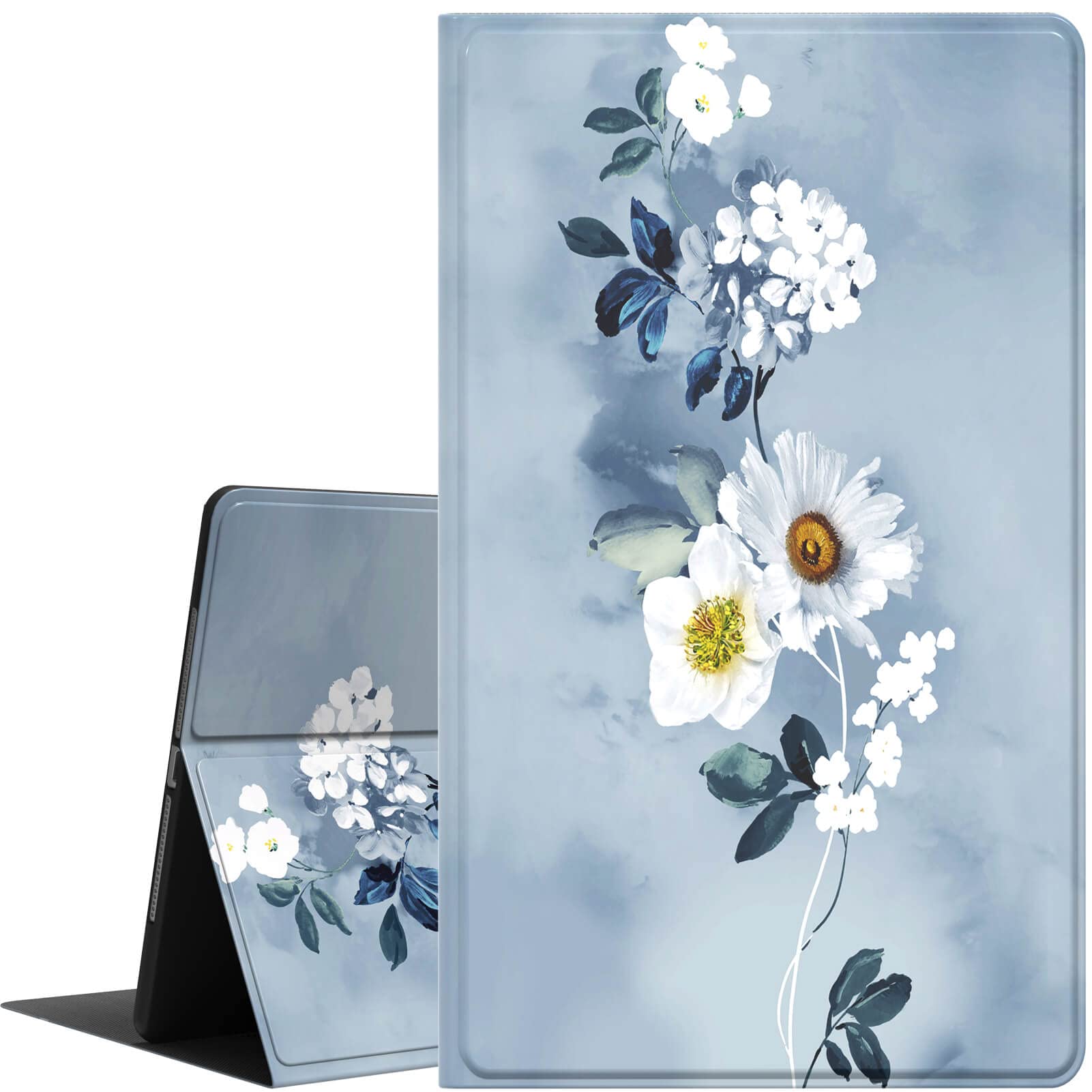 Samsung Galaxy Tab A7 Lite 8.7 Inch 2021 Case SM-T220/225, Feams Slim Lightweight Folio Stand PU Leather Case Soft TPU Back Cover for Samsung Galaxy Tab A7 Lite 2021 Tablet, Floral