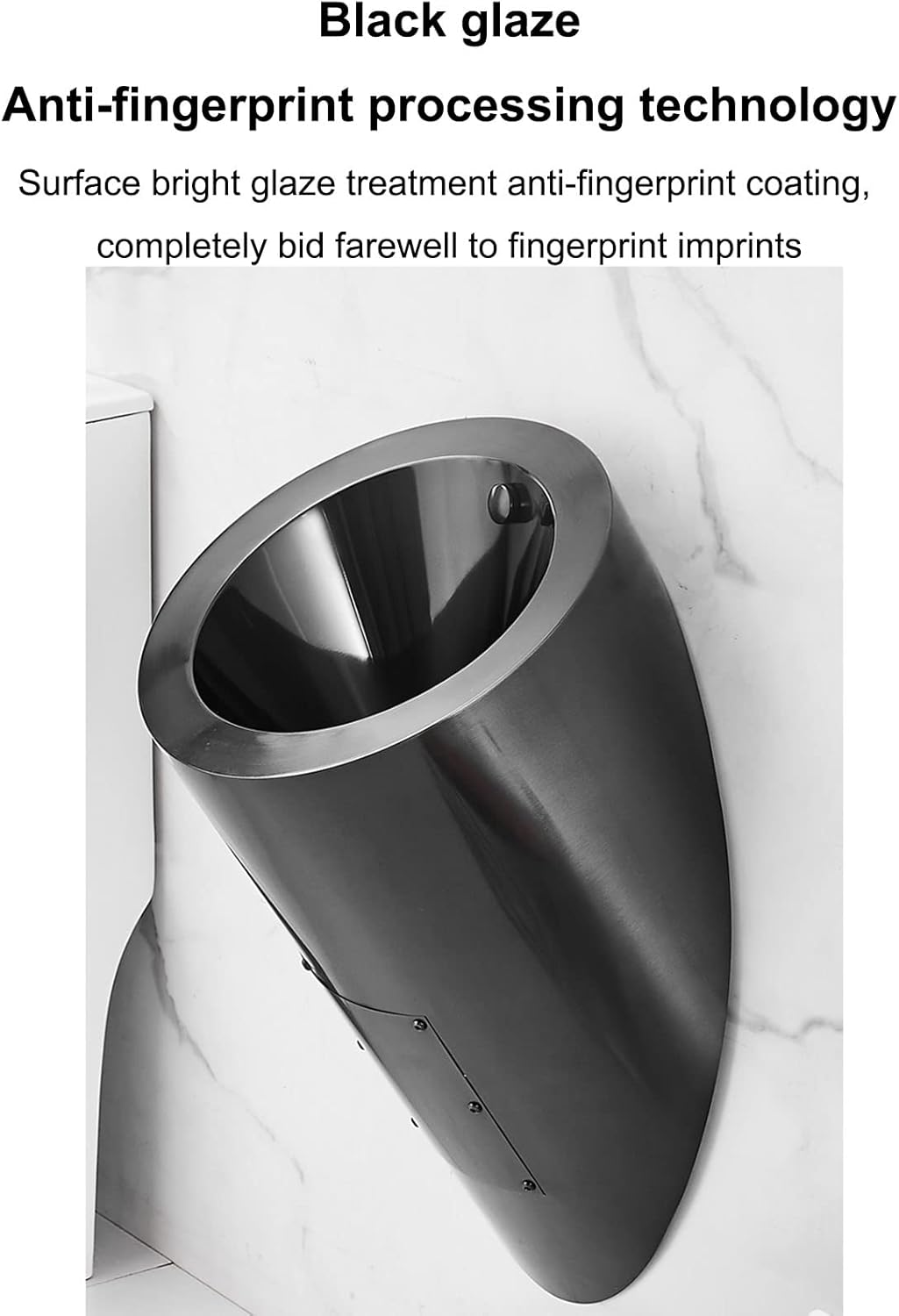 Inductive Stainless Steel Urinal, Wall-Mounted Infrared Integrated Inductive High-Efficiency Flush Valve Urinal, Standing Toilet Urinal for Men (Silver)
