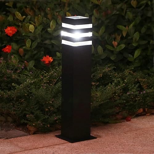 Miniatura 2 de Lámpara de pie para jardín de césped negro y duradero E27, luces de camino, entrada de paisaje, columna de metal de aluminio, luz de calle, estilo