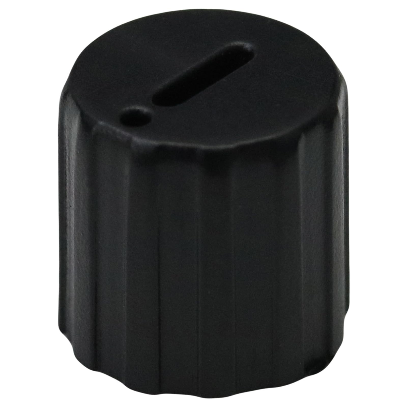 6mm Splined Hole Small Black Slot Top Control Knobs with Dot Position Indicator Pack of 10 (Black) - Image 2