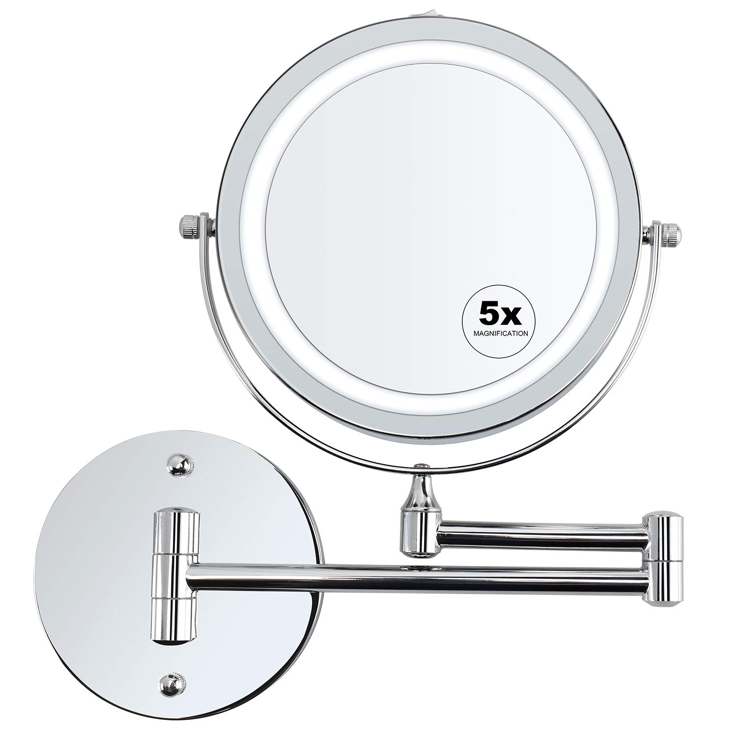 Extendable mirror with light Clearance