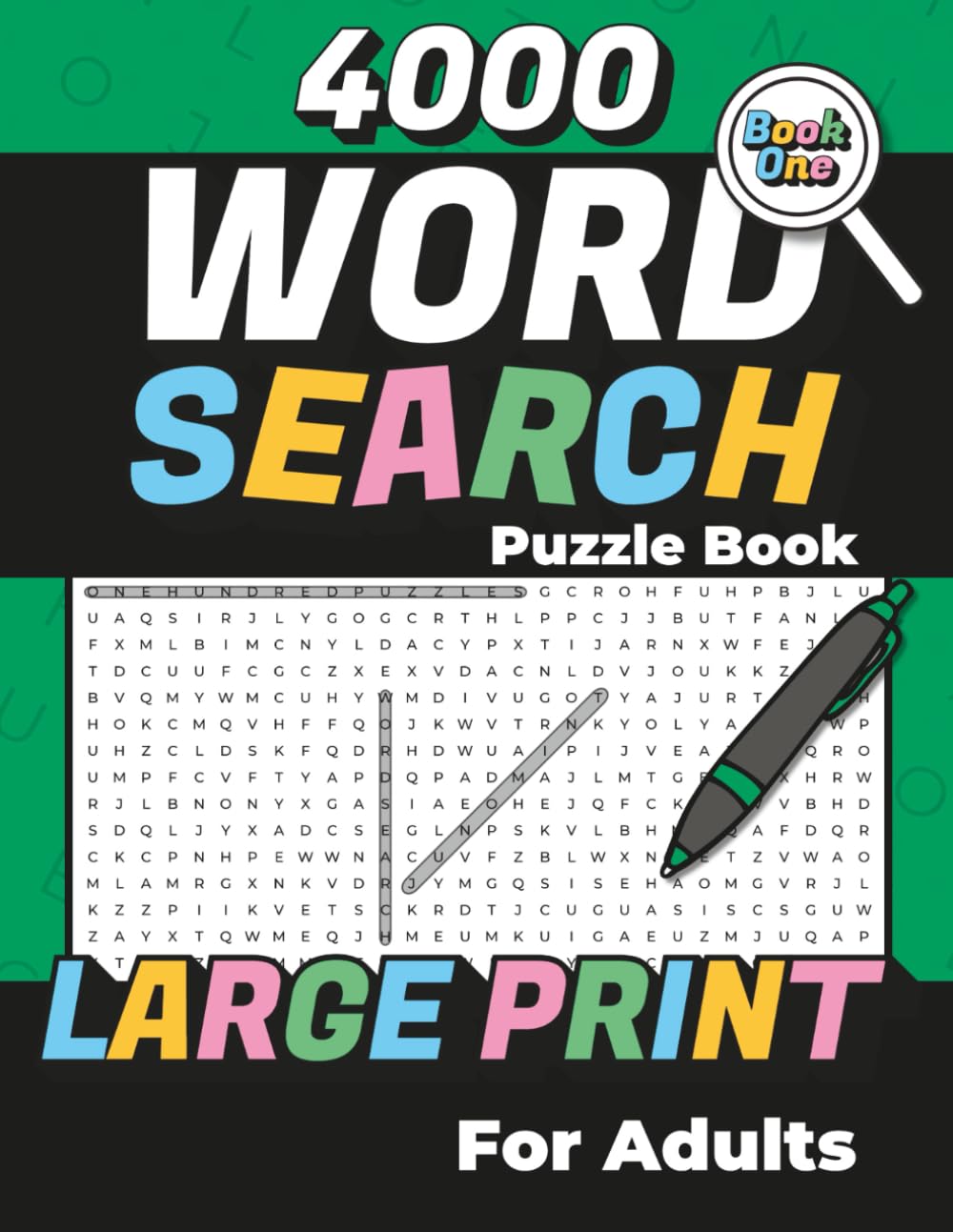4000 Word Search Puzzle Book Large Print For Adults: Jumbo Word Search for Adults and Seniors