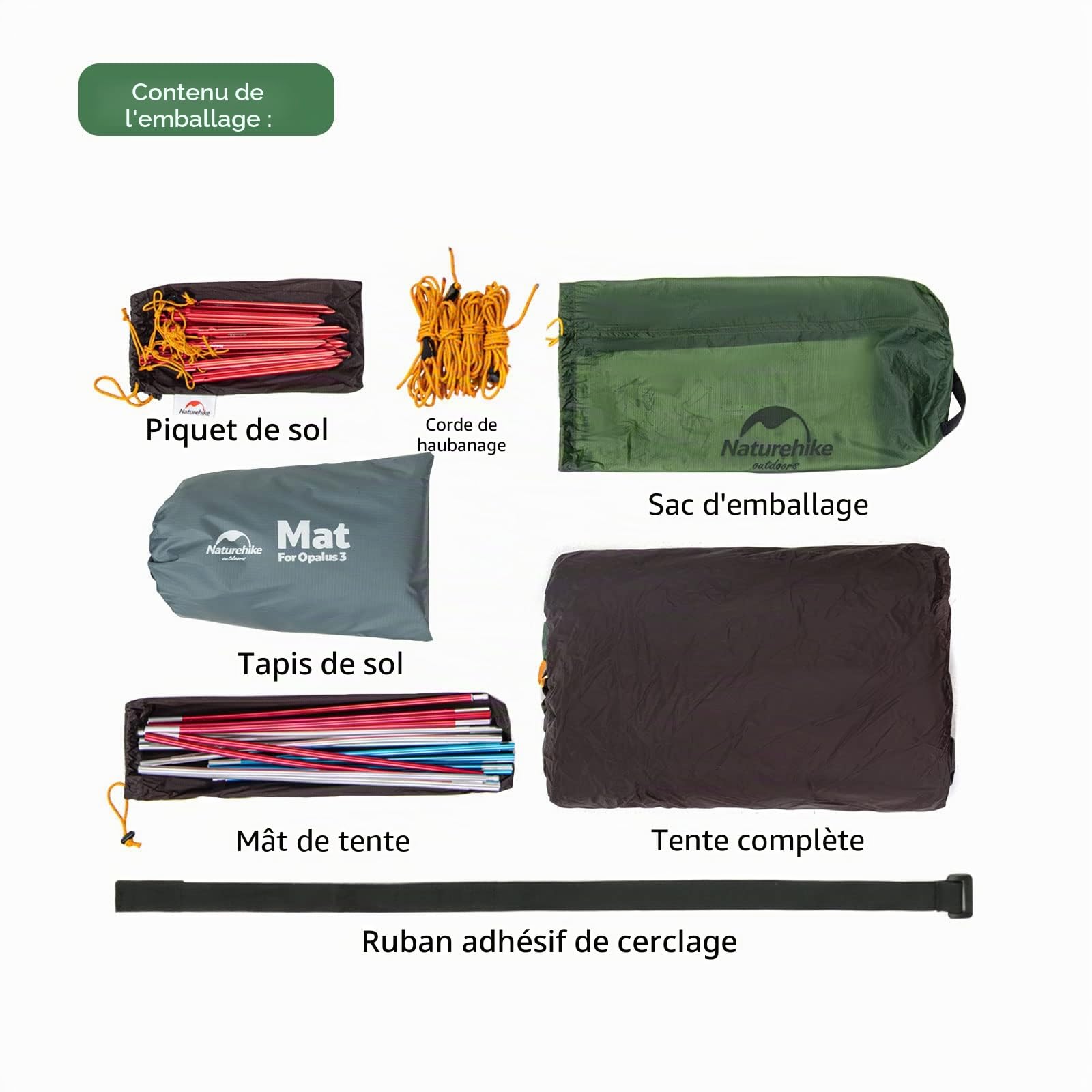 Naturehike Opalus Tente Tunnel 2/3 Personnes Familiale Spacieuse et Légère avec Auvent Sac à Dos 4 Saisons pour Le Camping Backpacking Outdoor