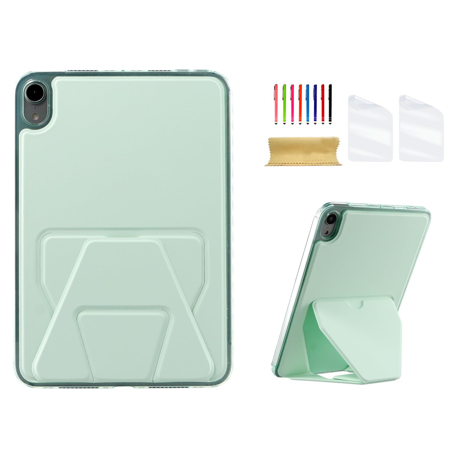 Funda iPad mini A17 Pro delgada contra golpes con piel resistente y lápiz incluido 7