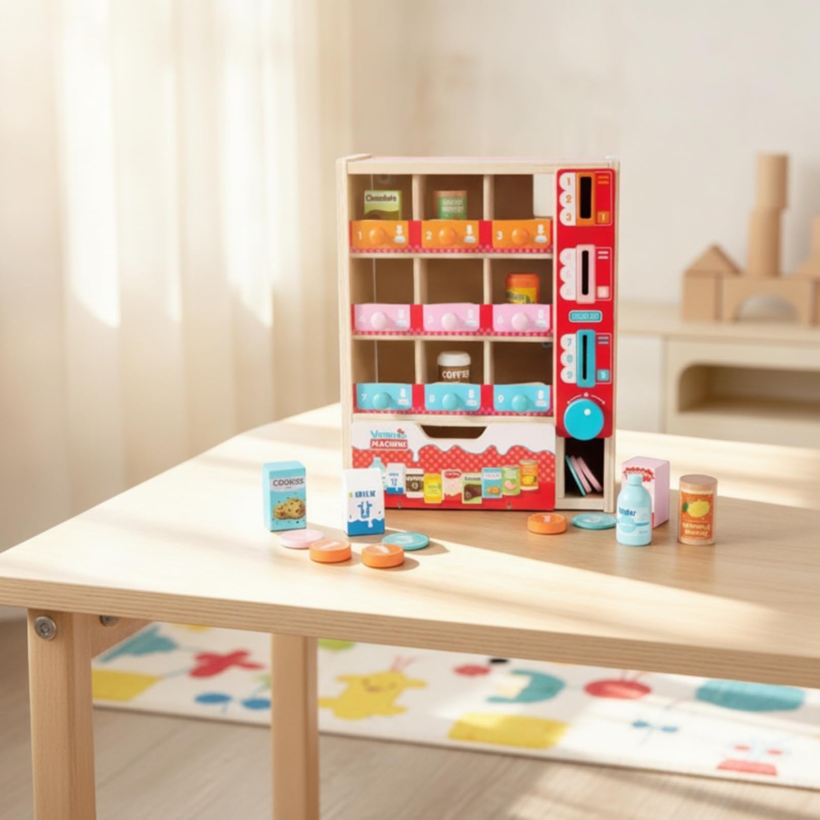 harayaa Máquina Expendora Educativo | Infantil, Máquina Expendora con Monedas Juguete, Didáctico, para Casa, Niños