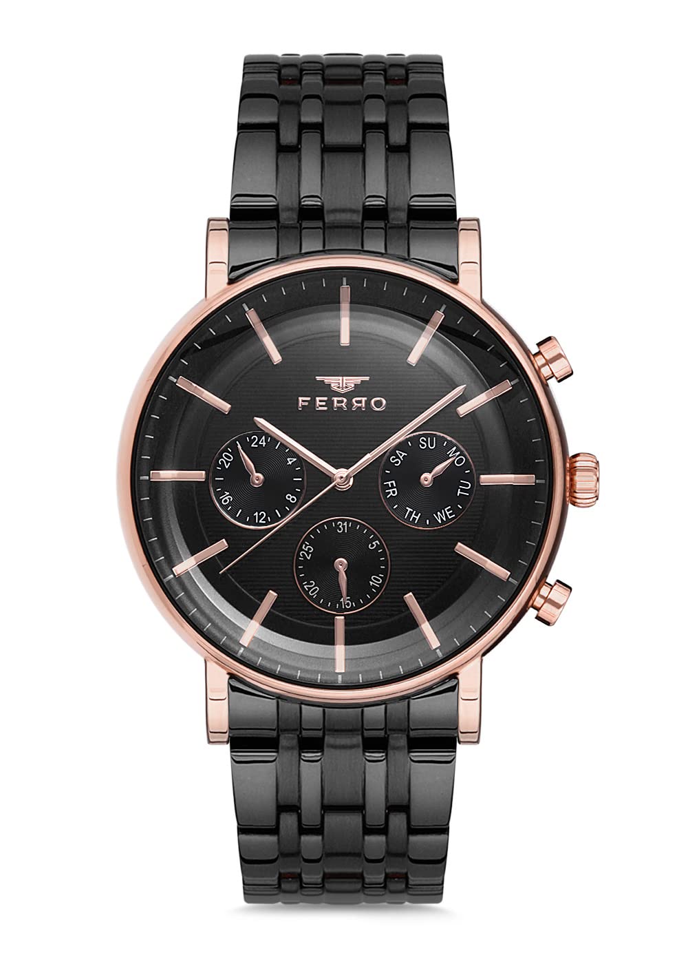 Ferro Analog Black Dial Mens Watch-FM1866A-R (B09RWL8357) Amazon Price History, Amazon Price Tracker