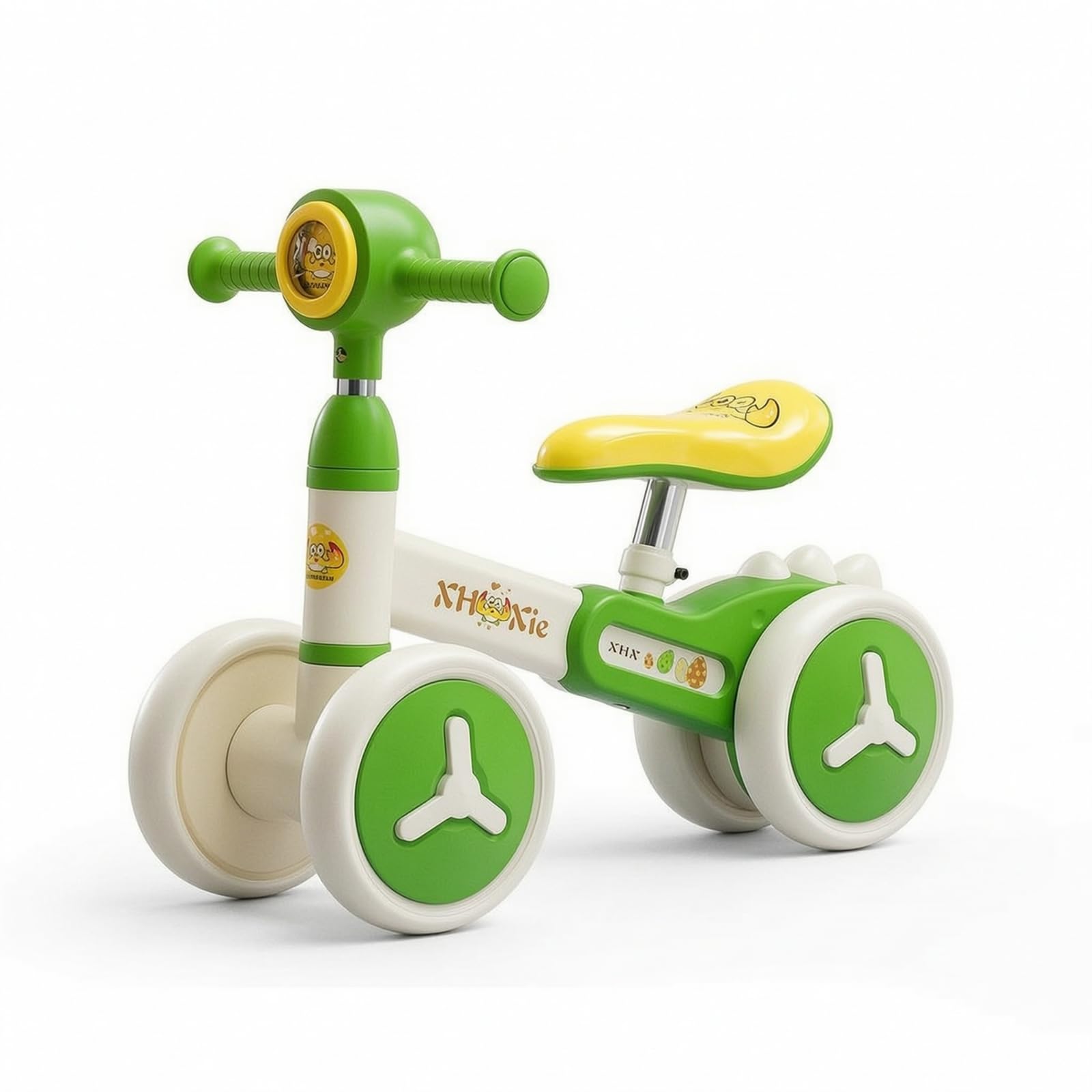 predolo Bicicletta Senza Pedali per Bambini, 【恐龙款】绿色音乐灯光Pu座, Modello Dinosauro, Verde, Con Musica E Luci, Sedile In PU