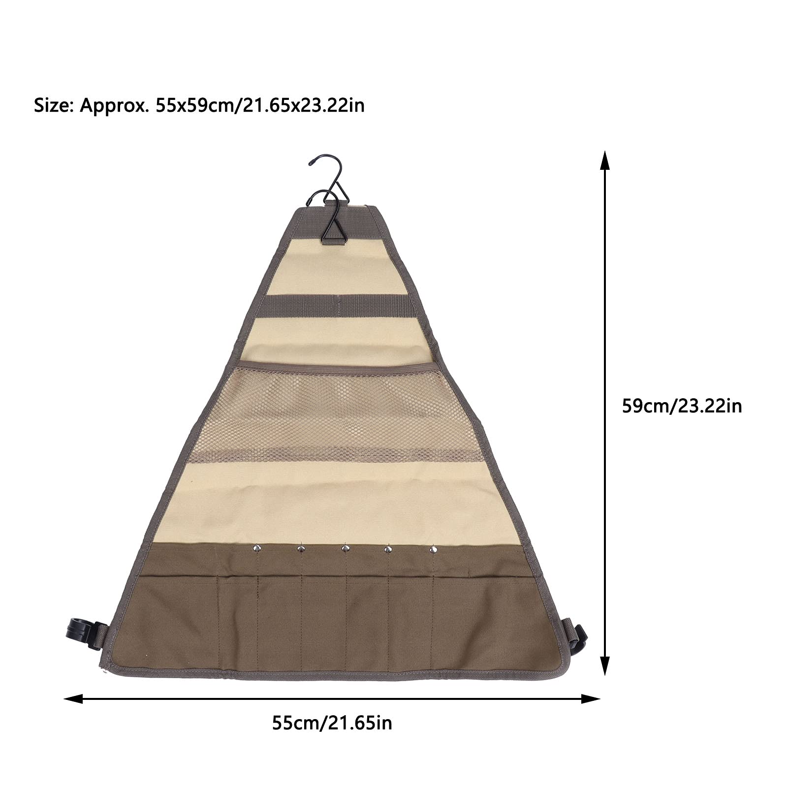 Portable Triangular Hanging Cookware Storage Bag,Outdoor Hanging Bag,Multi purpose Tool Bag,Cookware Set Storage Bag for Outdoor Picnic Camping Tableware, Outdoor Hanging Bag,Portable Triangular