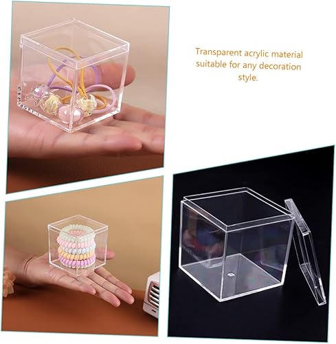 Miniatura 2 de IMIKEYA 3 unids transparente caja de exhibición contenedores de acrílico mini contenedores cuadrados Locker Organización caramelo Exhibición