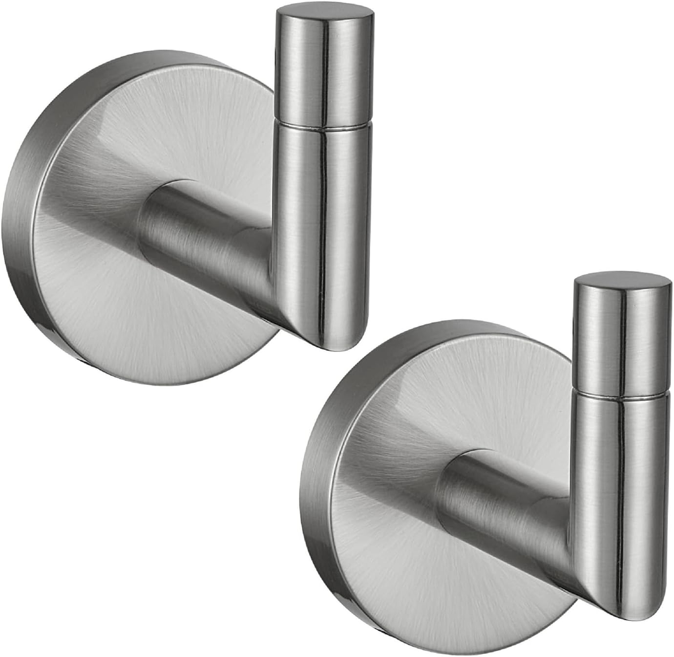 Robe Hooks 2-Pack - Bathroom Hardware - Satin Nickel Finish