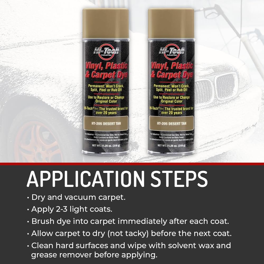 HI-TECH Vinyl, Plastic, and Carpet Dye - Color Restorer for