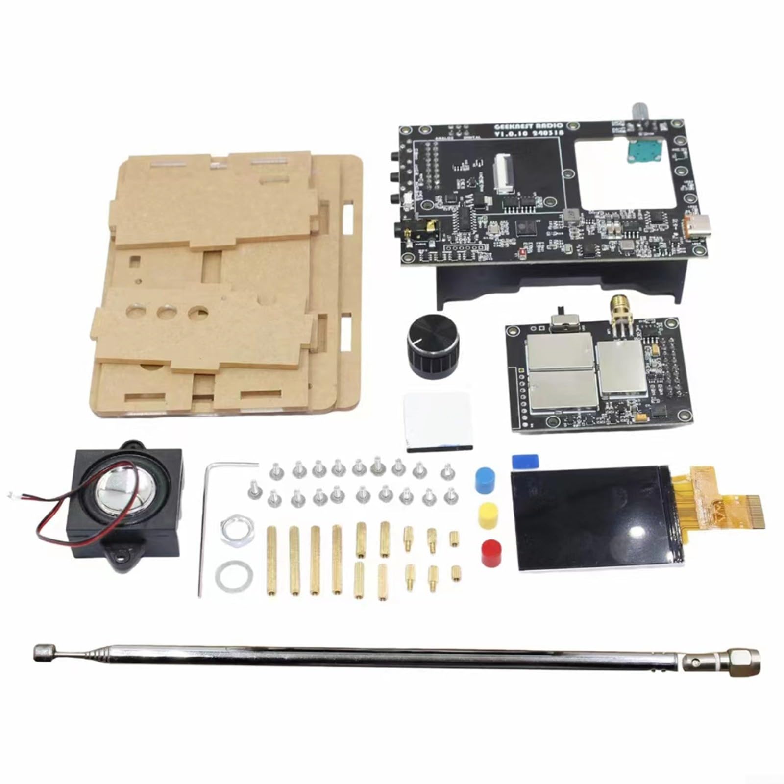 DIY Allband-Radio V5A Kit, FM AM SW SSB LSB USB Luftfahrt Bandempfänger, digitaler Analogausgang mit DAB-Tuner für Elektronik-Enthusiasten (Paket 1)