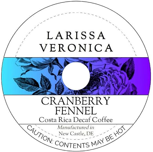 Cranberry Fennel Costa Rica Decaf Coffee (Single Serve K-Cup Pods) (Gourmet, Naturally Flavored, Whole Coffee Beans) (12 pods, ZIN: 577632) - 3 Pack