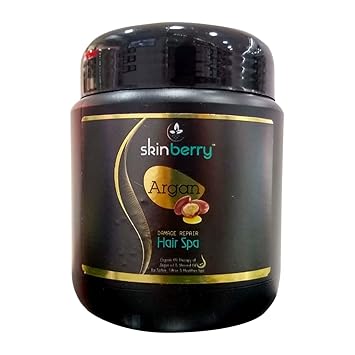 SKIN BERRY Damage Repair Hair Spa From Argan Oil and Almond for Softener, Silkier and Healthier Hair, 800 gm