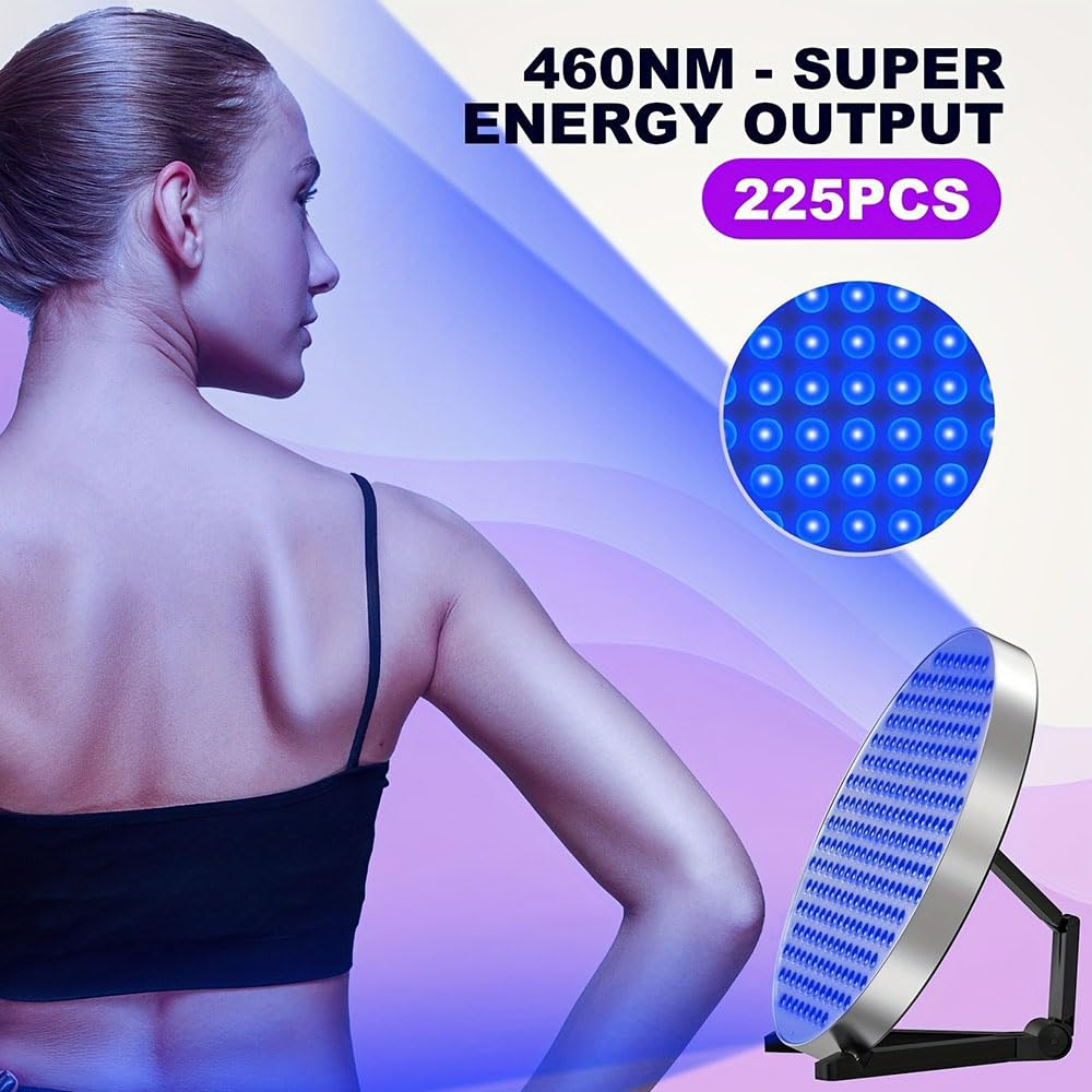 Bräunungslampe mit Augenmaske, 50-W-Sonnenlampe für Gesicht und Körper, Selbstbräunungsgerät für Einen Gleichmäßigen Hautton(Color:Silber)
