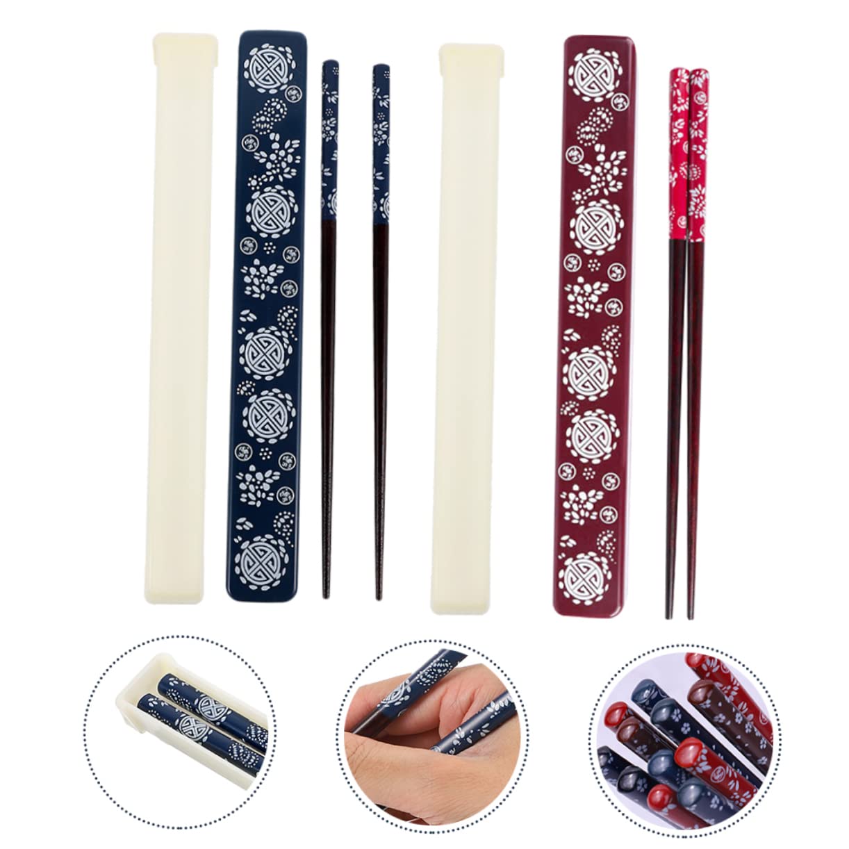 COLLBATH 2ensembles Sets De Réutilisables Avec Boîtes De Rangement Pratiques Ustensiles De Cuisine Antidérapants Pour Repas Sain Et Élégant