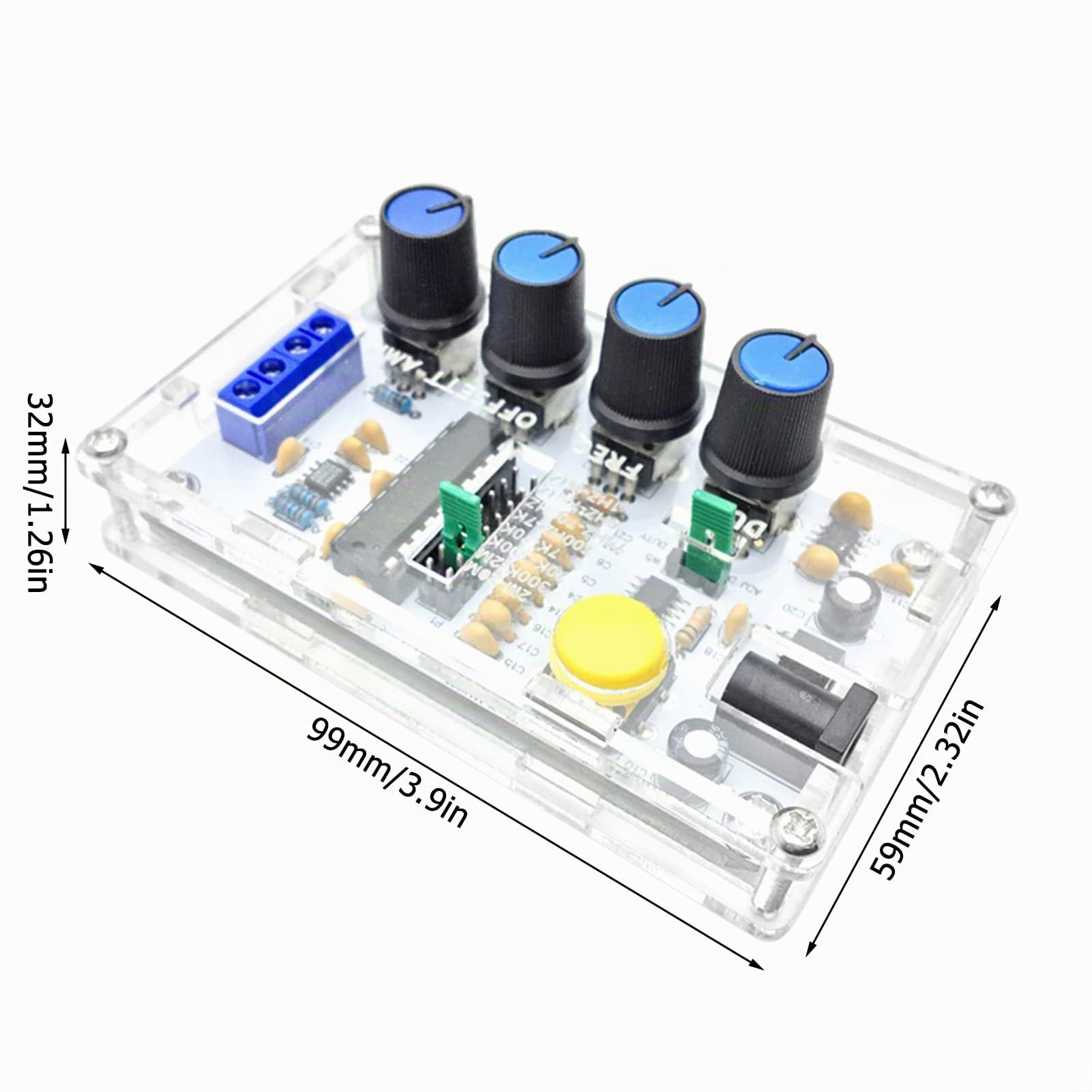 MAX038 Signalgenerator, DIY Kit 1Hz-20MHz Funktionsgenerator kann Dreiecksachse, Rechteckwelle, Sinuswelle und Vorwärts- und Rückwärtssägezahnwelle Ausgeben